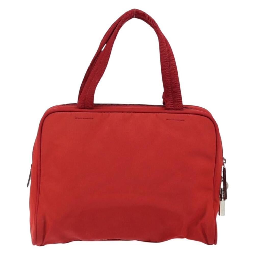 PRADA Hand Bag Nylon Red Silver Auth ep11558 - Picture 2 of 16